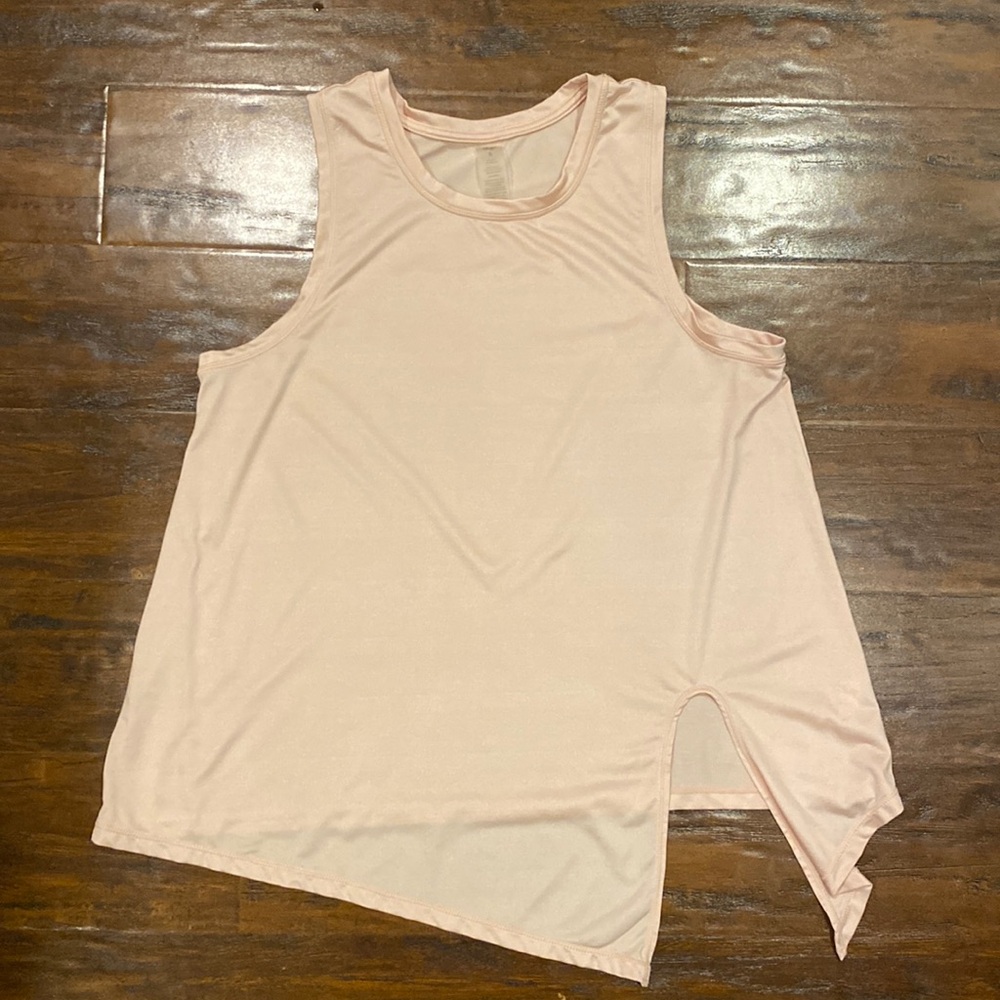 DIP Pink Workout Tank with Side Slit Women's Small